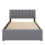 Lit plateforme tapissier avec lit gigogne simple, lit plateforme en molleton Teddy-983989199-983989198