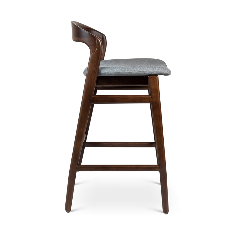 Modern Brazilian Velma Counter Stool, Bar Stool (29.25” Seat Height), Medley Ivory Performance Basketweave