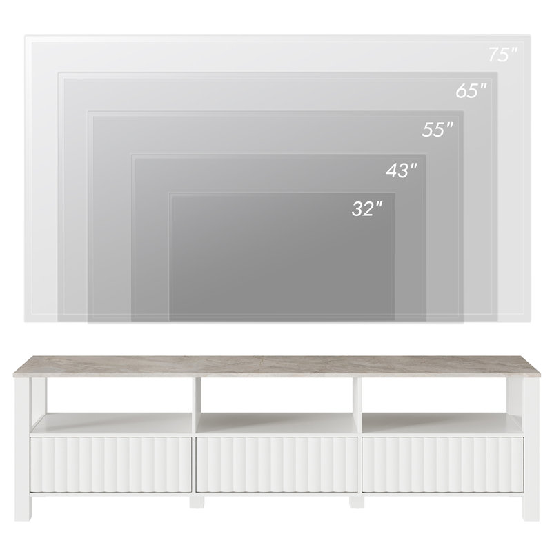 Meuble télé pour téléviseur de 75 po ou moins