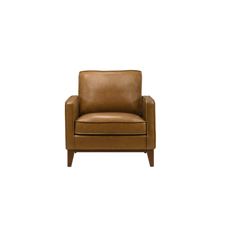 Caliah Leather Chair, Caramel