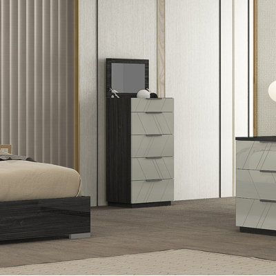 Commode 5 tiroirs avec miroir Baillie