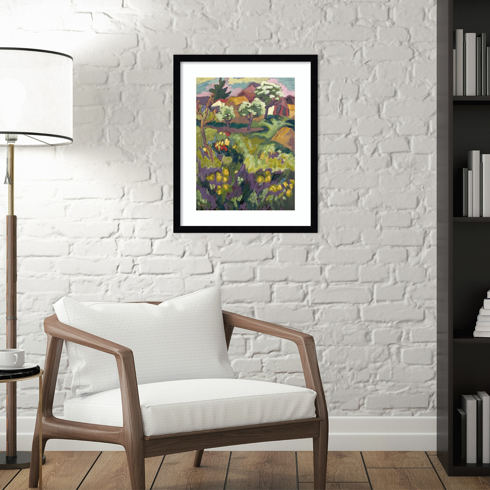 Garden of My Childhood Print, Black, 21" H x 17" W x 1" D