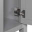 Meuble-lavabo 36 po sans lavabo, base d'armoire seulement, deux armoires et cinq tiroirs, structure en bois massif, gris-93910255