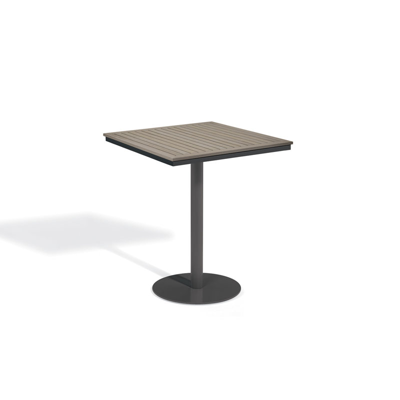Table de bar Travira, Carbone / Tekwood rétro, L 38 po x l 38 po