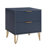 Dumbo 20" W Modern 2-Drawer Fluted Nightstand in Midnight Blue-1895428238