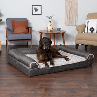 Luxe Fur & Performance Linen Sofa Bed
