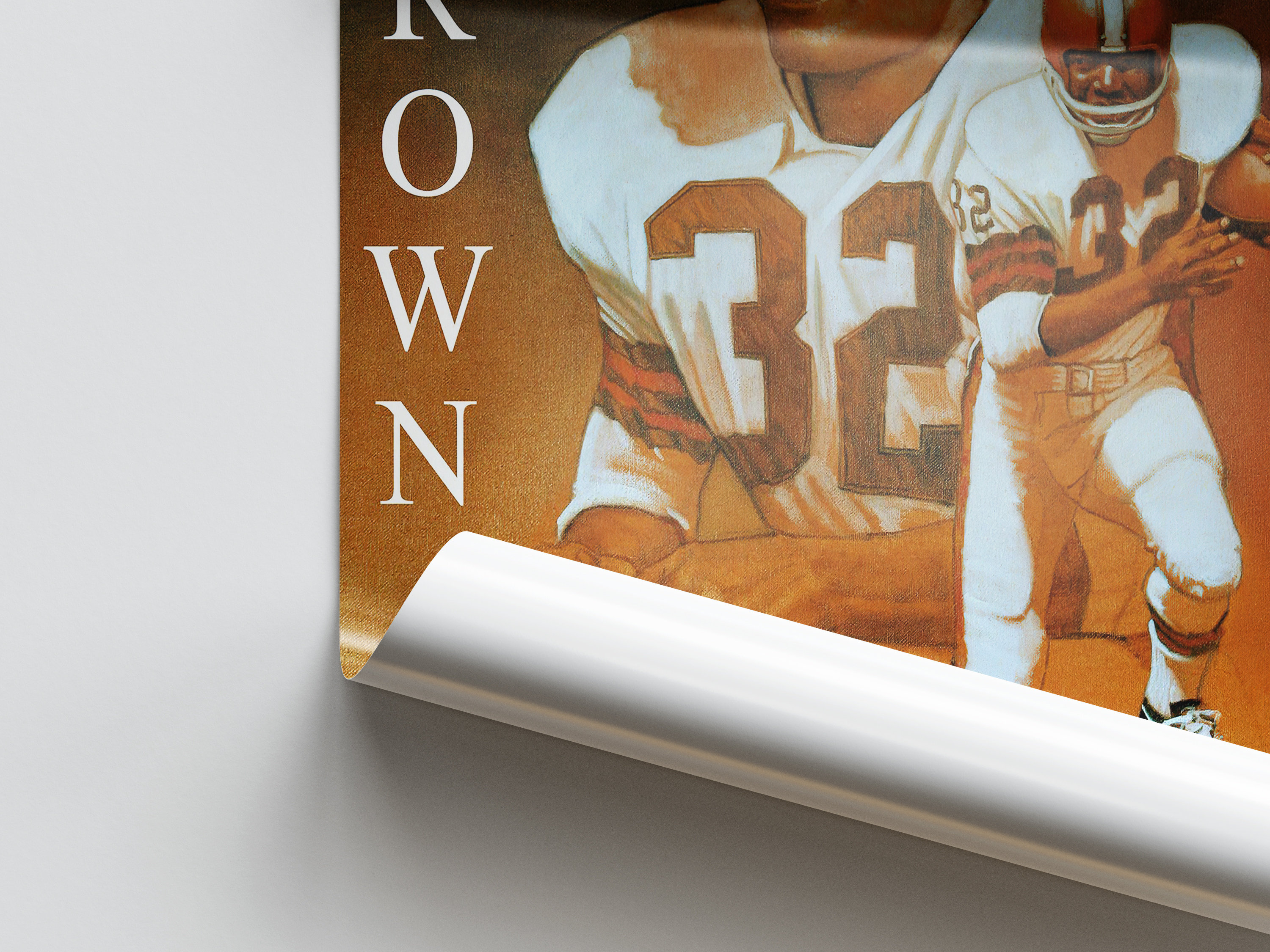 Trinx Jim Brown Inspired Artwork - Cleveland Browns Themed American
