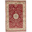 Hand-Knotted High-Quality Red and Ivory Area Rug