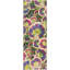Tapis noir / vert / mauve en polypropylène tissé à la machine Arainna Makenize-87895362