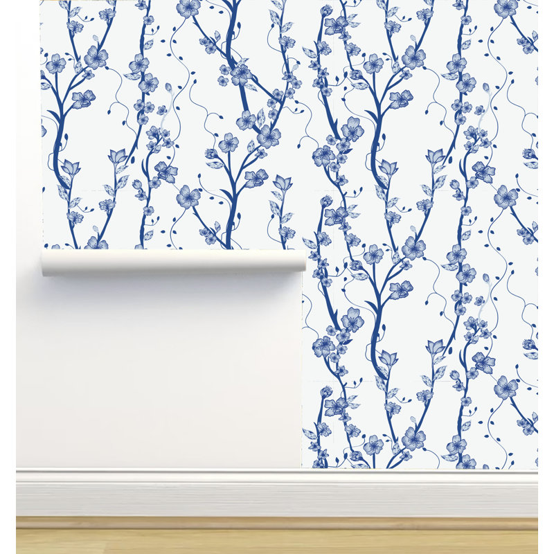 Rouleau de papier peint adhésif 12 pi x 2 pi Monor Designs, Lapis bleu