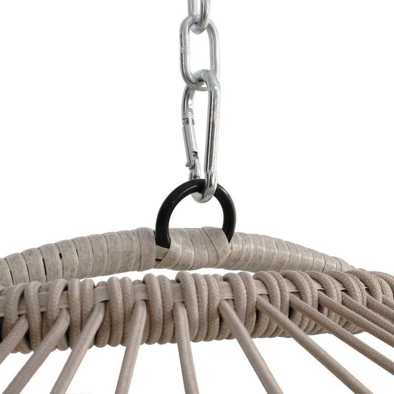 Fauteuil balançoire en rotin PE, Bleu