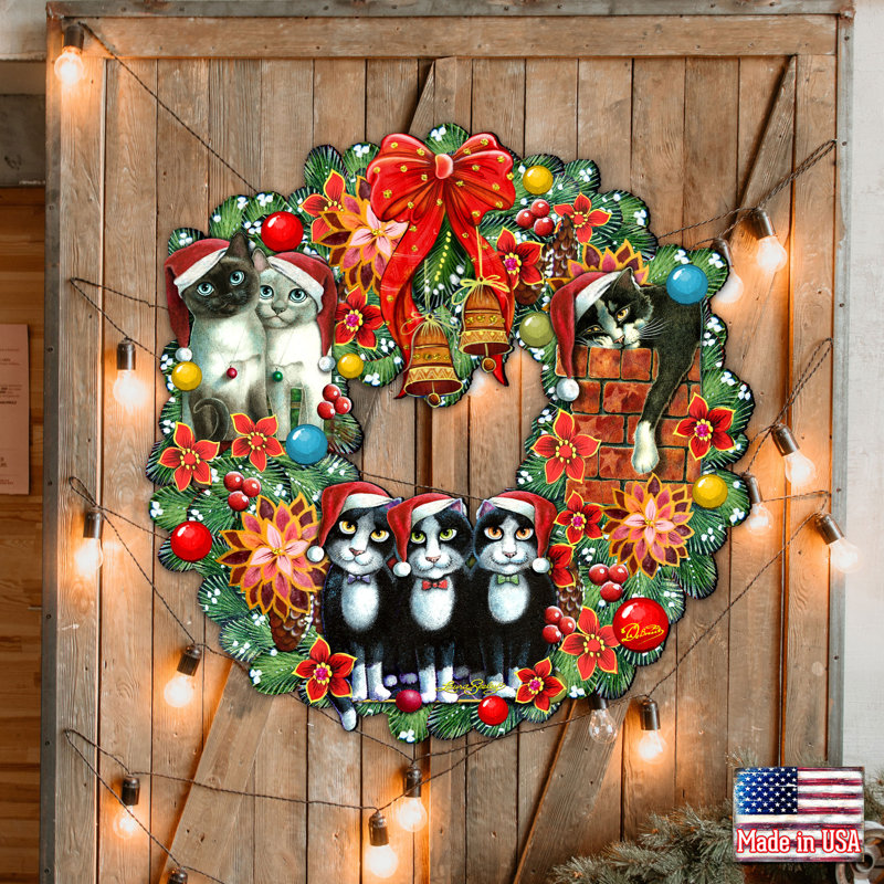 Crochet pour porte Christmas Kitty