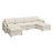 Abramson Upholstered U-Shaped Chenille Sectional Cloud Sofa-1419851169