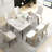 Menifee Nedek 62.99'' Modern Rectangular Sintered Stone Dining Table With 4 Grey Metal Legs-113466616