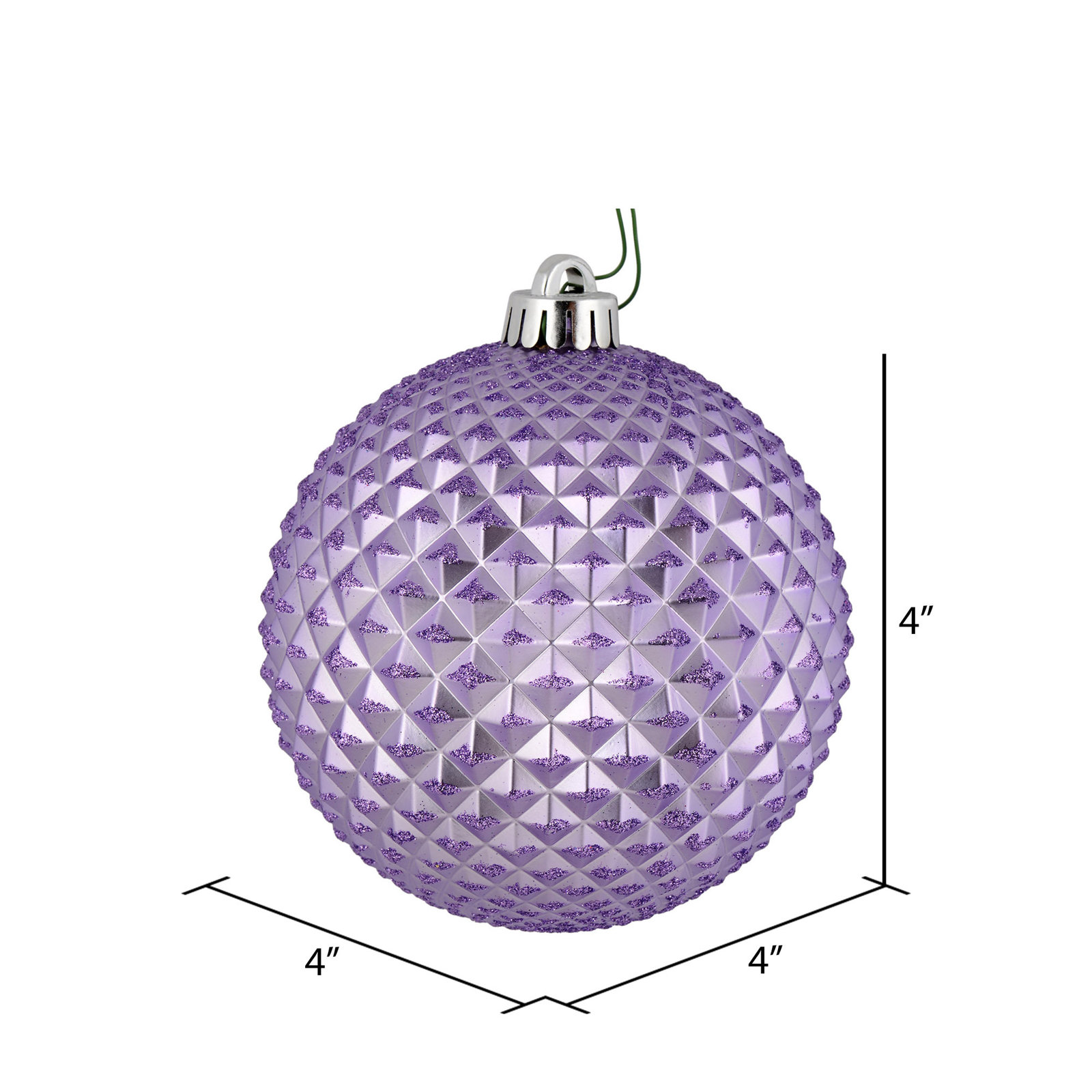 4" Shatterproof Bauble, Lavender