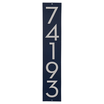 Floating Modern 6" Number Vertical Address Plaque (5 Characters)