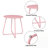 Pink Outdoor Iron Plate Table
