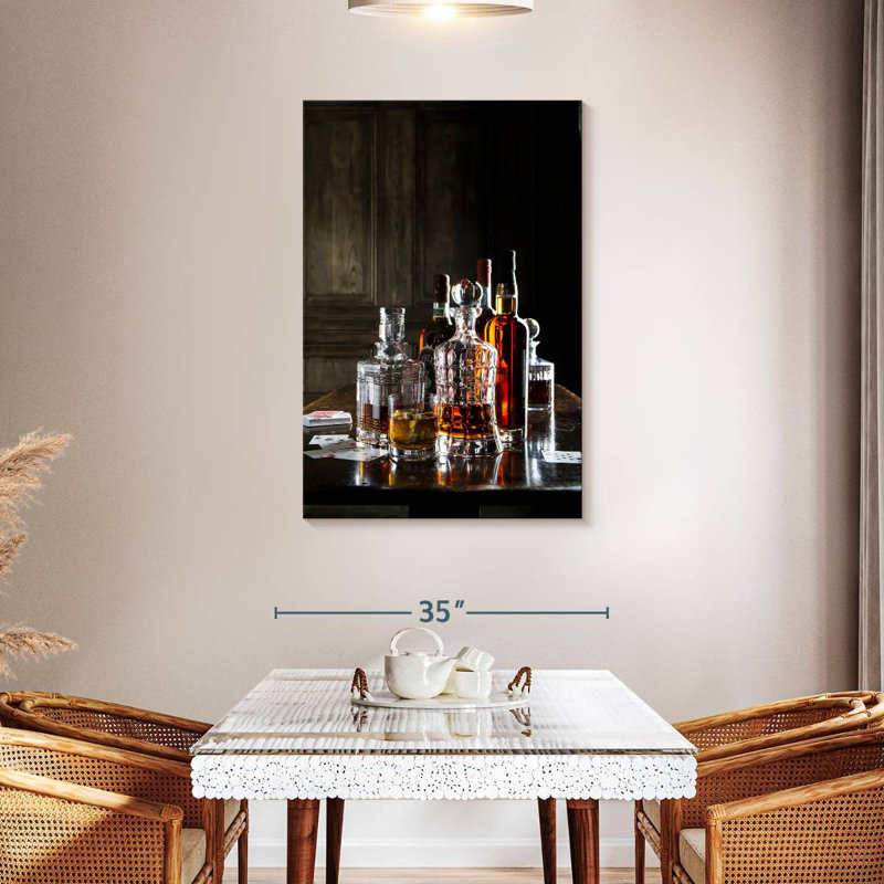 Carafe à whisky en cristal, H 45 po x l 30 po