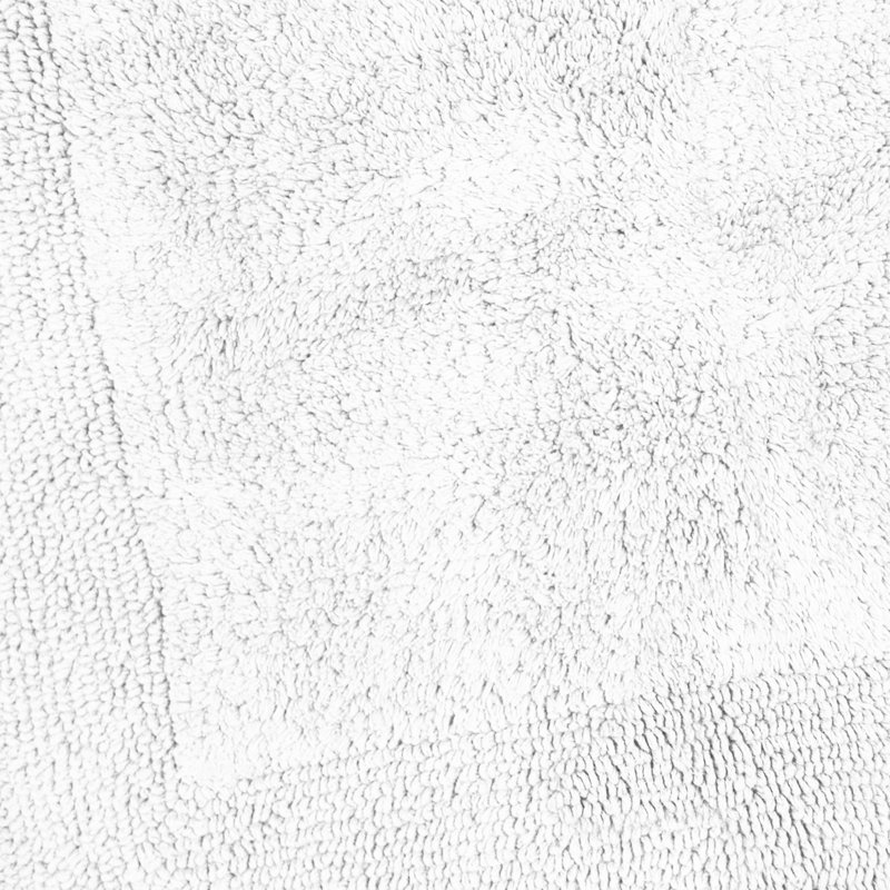 100% Cotton Bath Mat and Pedestal Mat Set, White