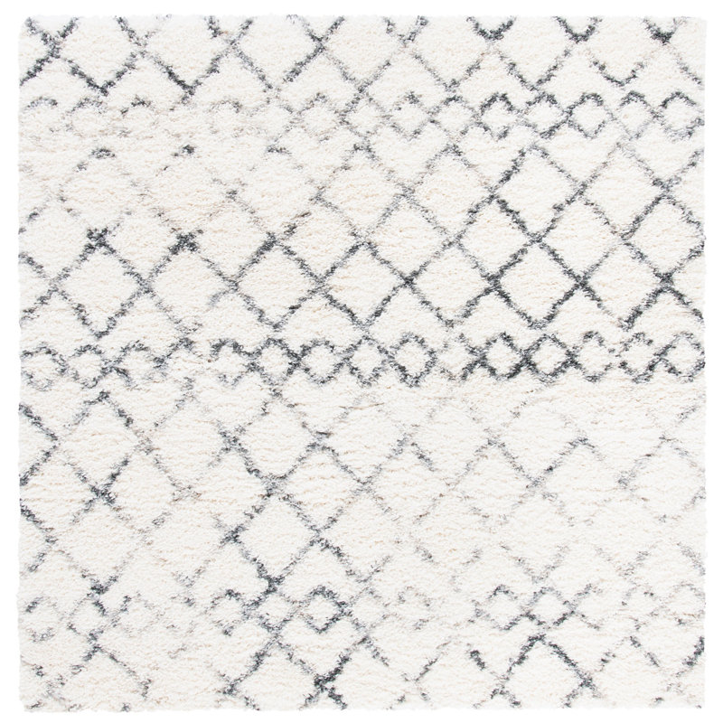 Tapis ivoire / gris Adame, Carré 6 pi 7 po