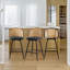 369° Swivel Upholstered Rattan Counter Height Bar Stool-1250701478-1250701472-1217763741