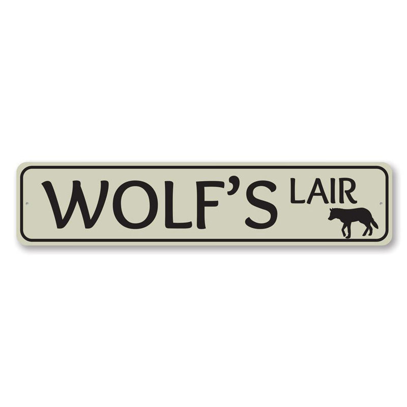 Plaque en aluminium Wolf's Lair, H 4 po x l 18 po x P 0,04 po