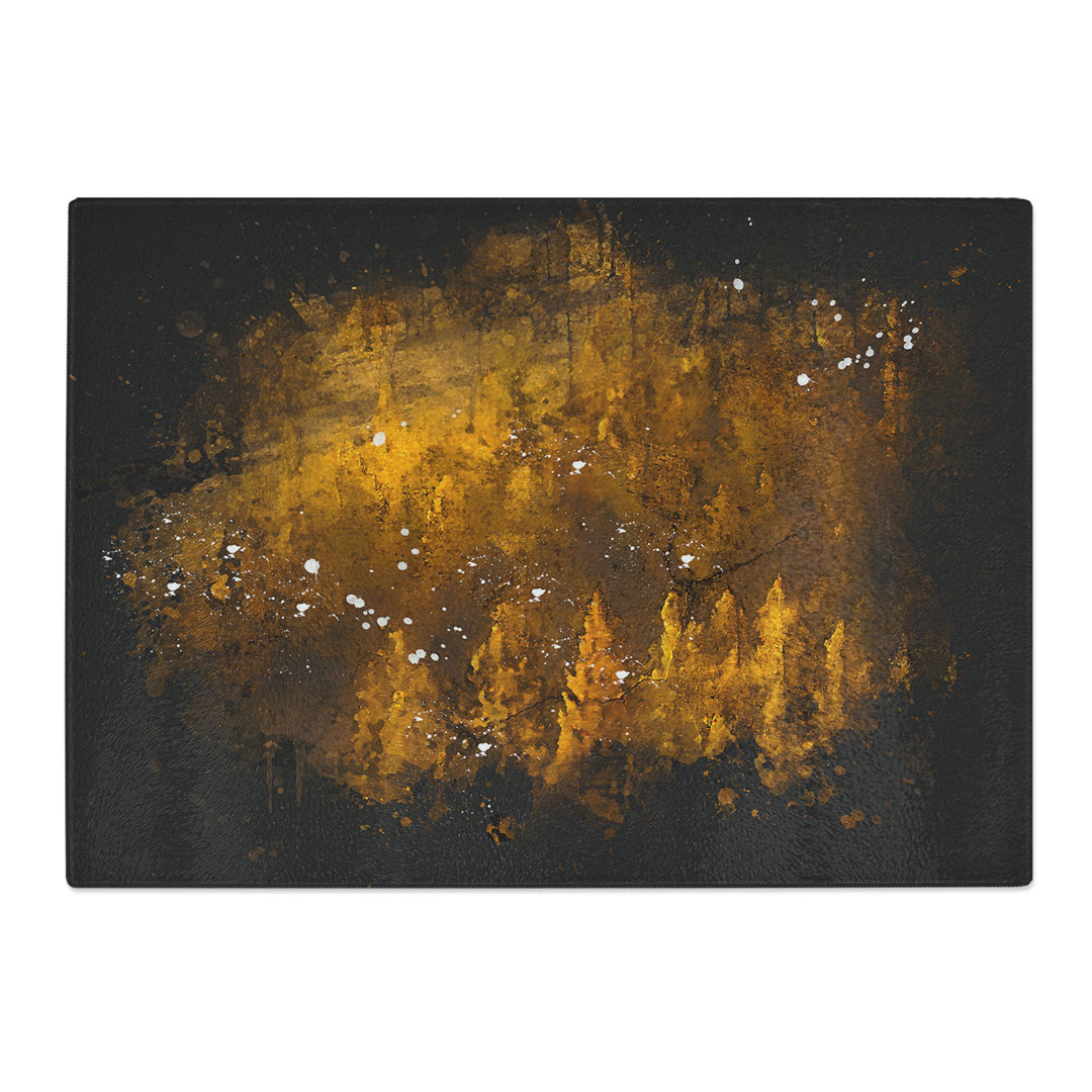 Tempered Glass a Forest Paint Splash Chopping Board