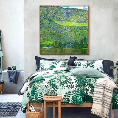 "Lake Attersee" par Gustav Klimt, peinture sur toile flottante