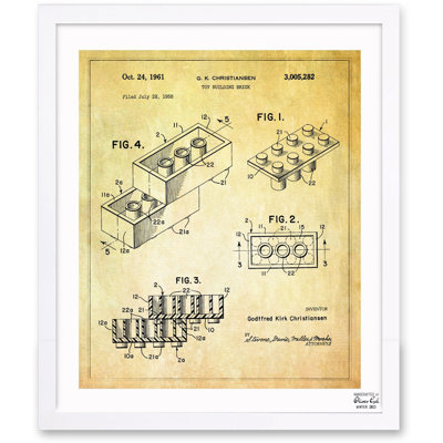 Lego Toy Building Brick - impression encadrée sur papier
