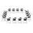 Novelty 16 Person Flip Top 22'' L Modular Training Table and Chair Set with Casters