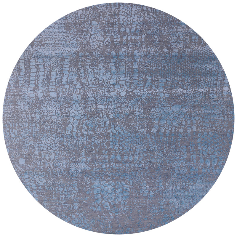 Wool Abstract Indoor Rug, Round 8'