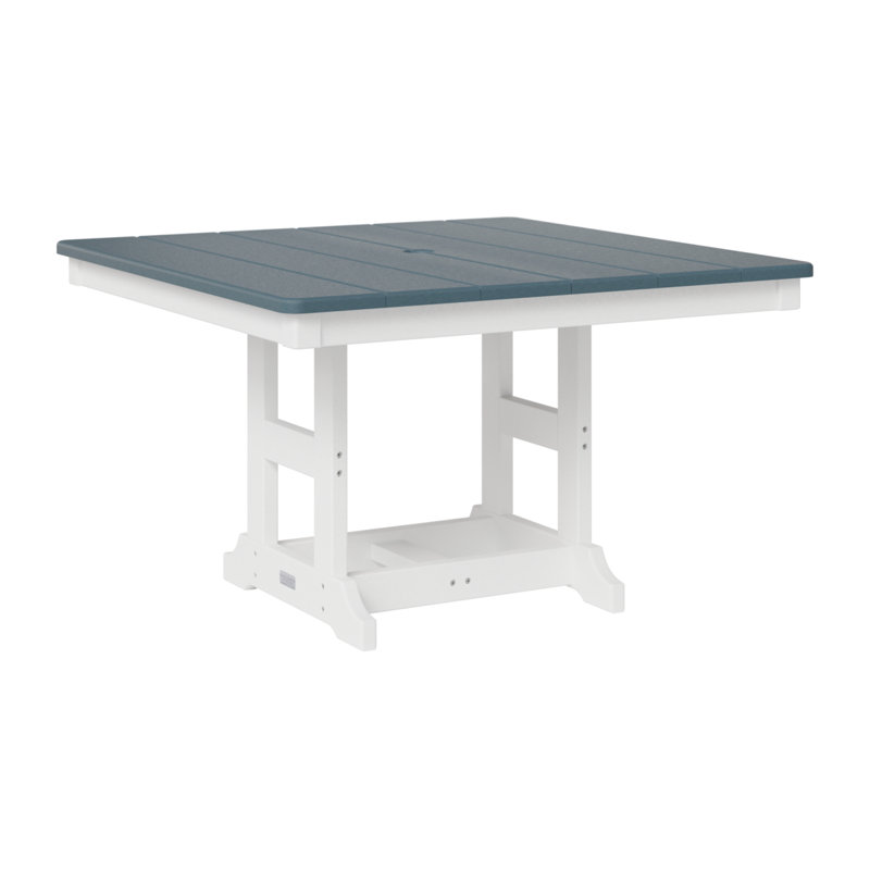 KIDS Outdoor Square Side Table, Slate/White