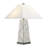 28.5" Metal Table Lamp With White Shade