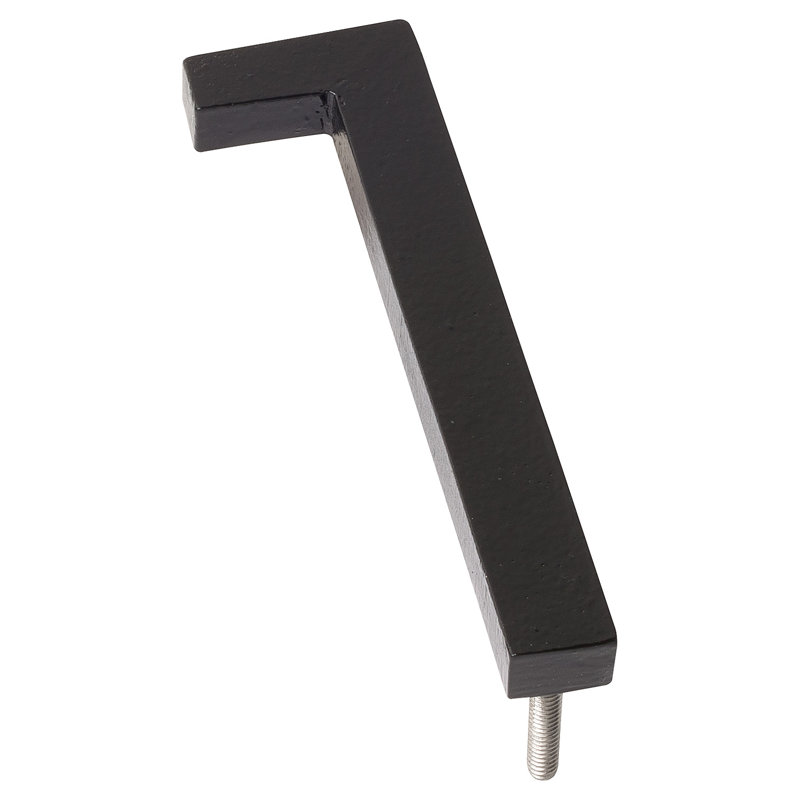 12 in. Floating Mount House Number, Black, 1