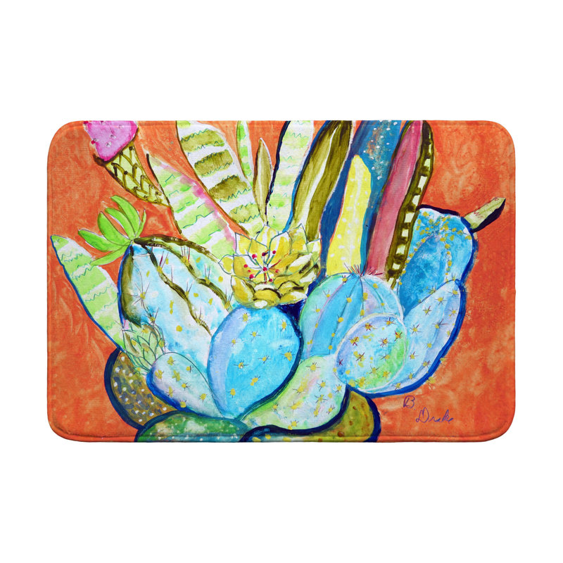 Cactus I Bath Mat, Single - 24" L x 36" W