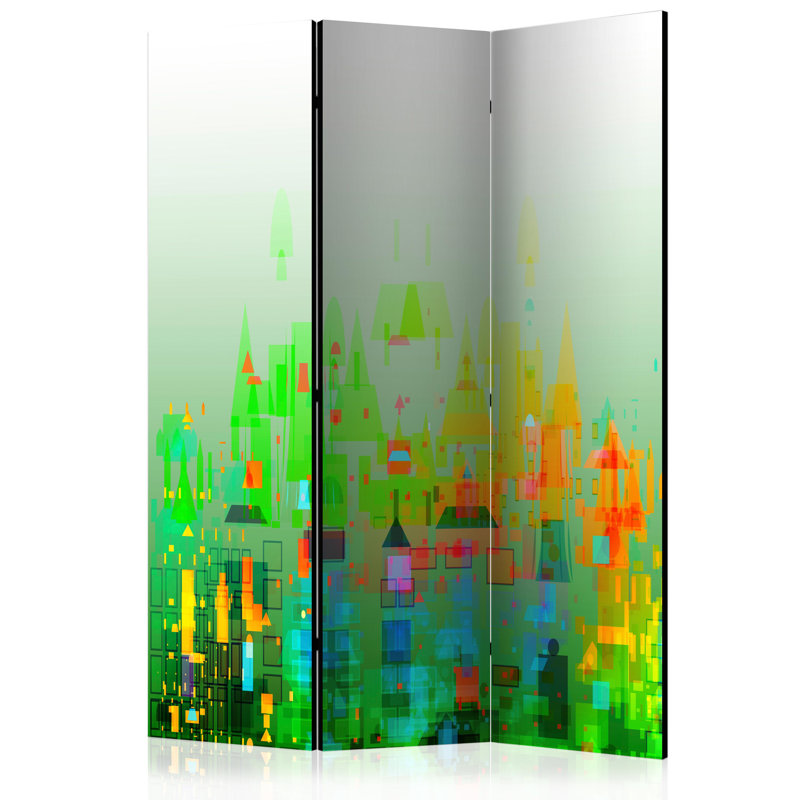 Goldy Solid Wood Folding Room Divider, 3