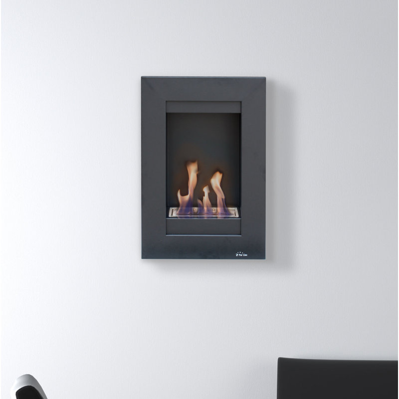 PURLINE 50cm W Black Bio-Ethanol Fireplace