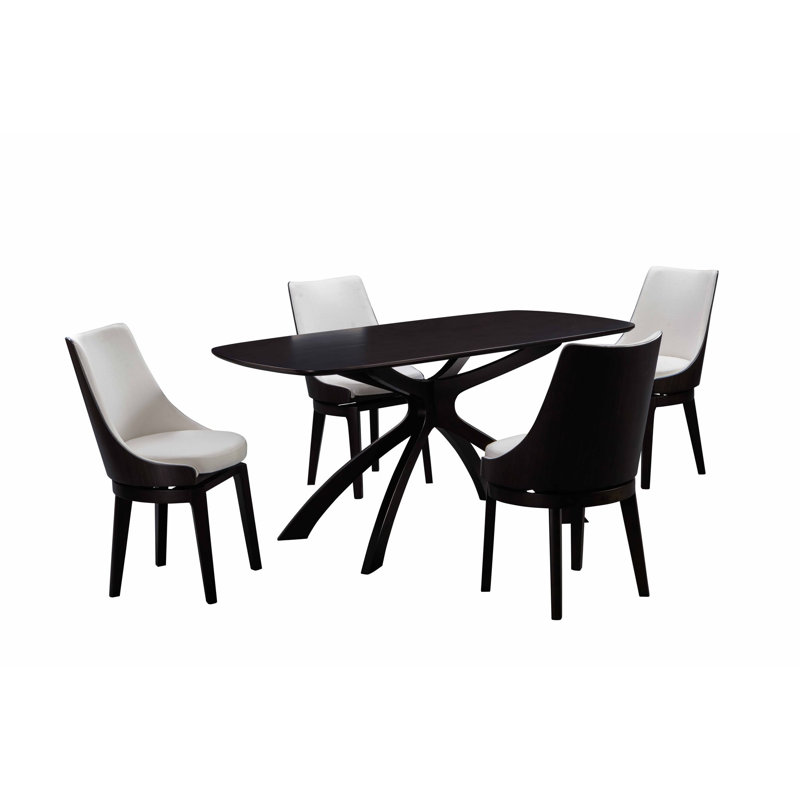Armlin 4 - Person Four Leg Dining Set, 35''H x 20''W x 23''D