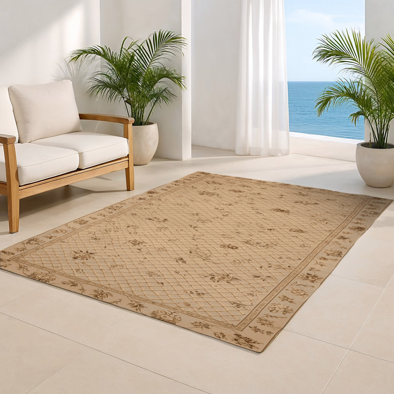 Tapis d'intérieur et d'extérieur brun français, Rectangulaire 2 pi x 3 pi