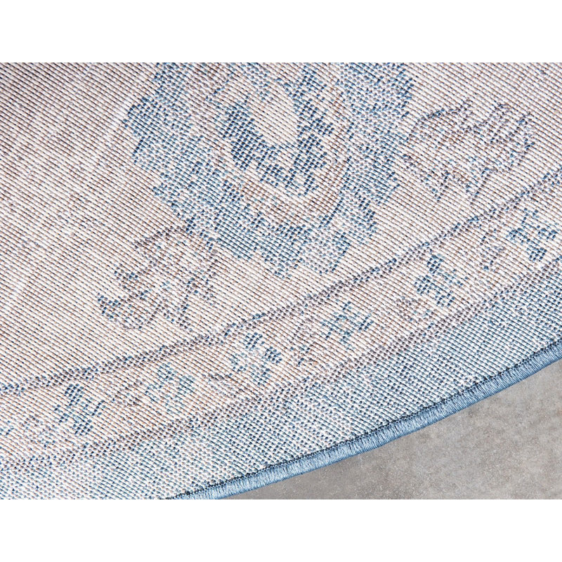Linz Ikat Indoor Rug, Round 6'