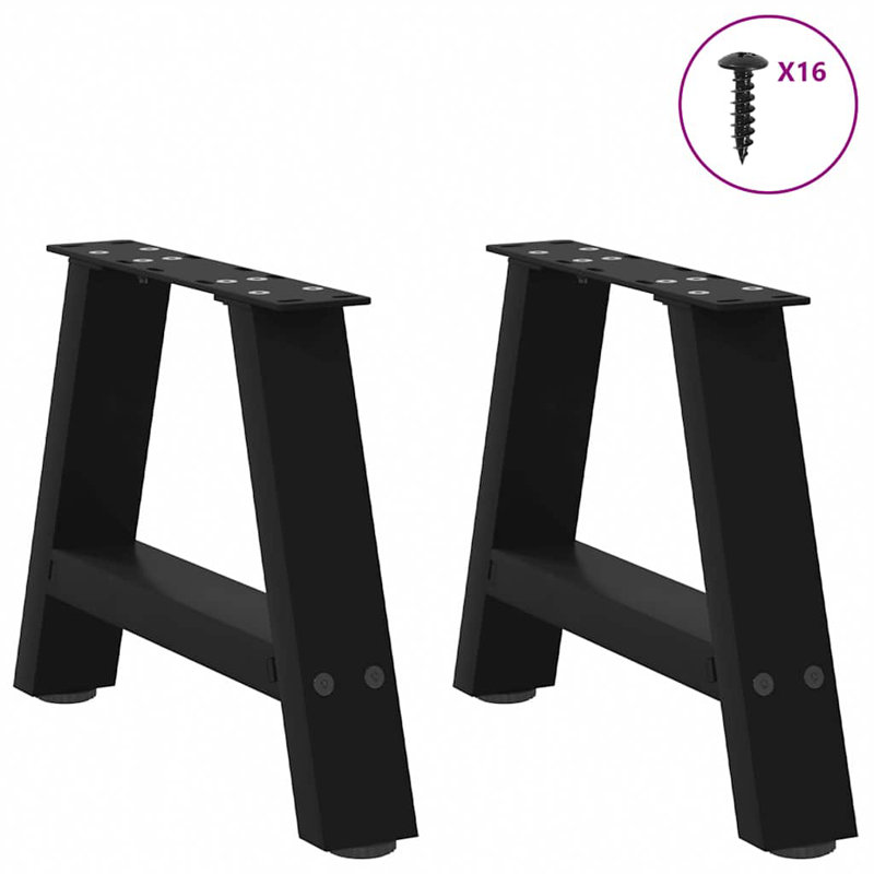 Sarbash Table Leg, 31cm H x 30cm W, Black