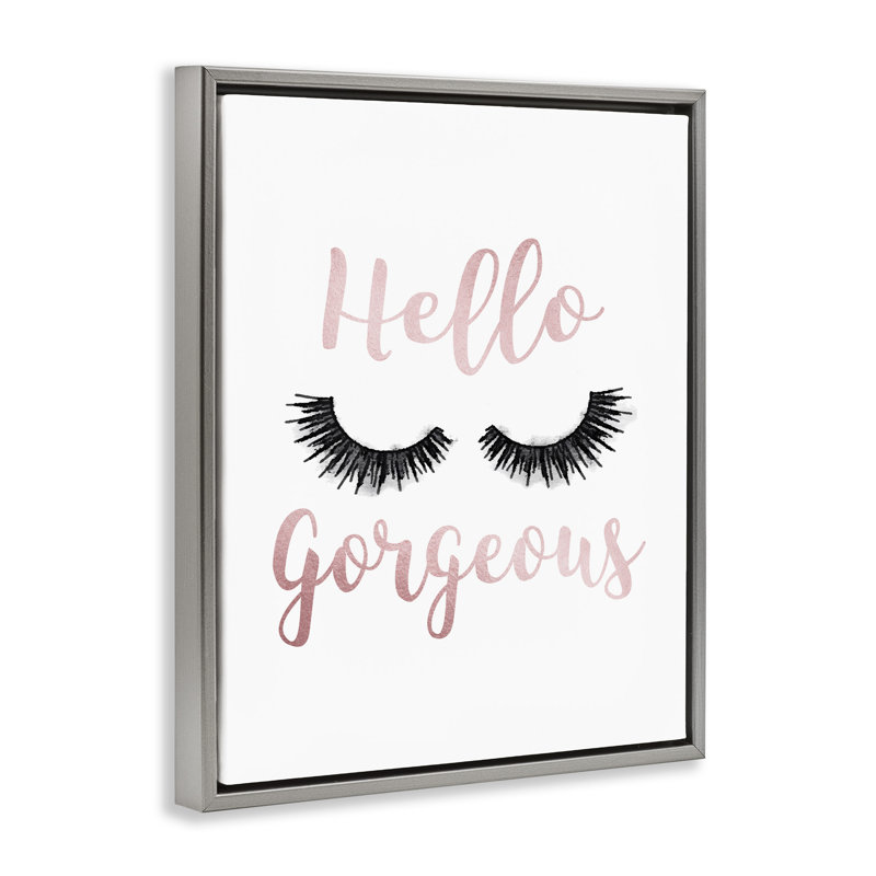 «Hello Gorgeous Eyelash Brown Grain», art mural sur toile flottante par Amanda Greenwood, H 31 po x l 25 po