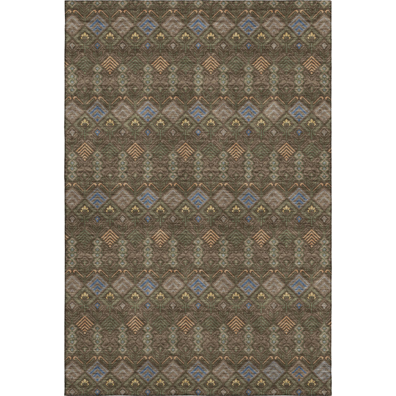 Tapis de qualité supérieure lavable à la machine Mayfield AMF2487, Chocolate, 9' x 12'