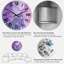 Horloge murale moderne mauve et fuchsia liquide II-1497838147