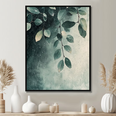 Rachelle Rainy Day Leaves Collage III - Leaves Canvas Print Wall Art