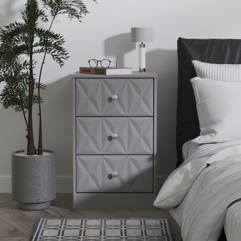 San Jose Bedside Table, Dusk Grey