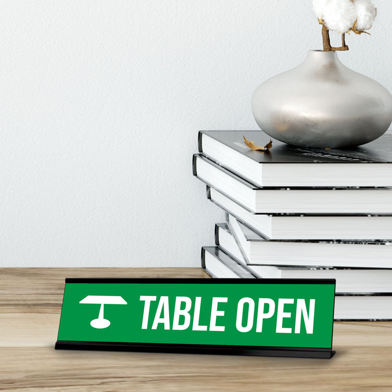 Table Open Desk Sign