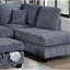 Ensemble de canapé modulaire contemporain gris foncé 3 pièces-410534572