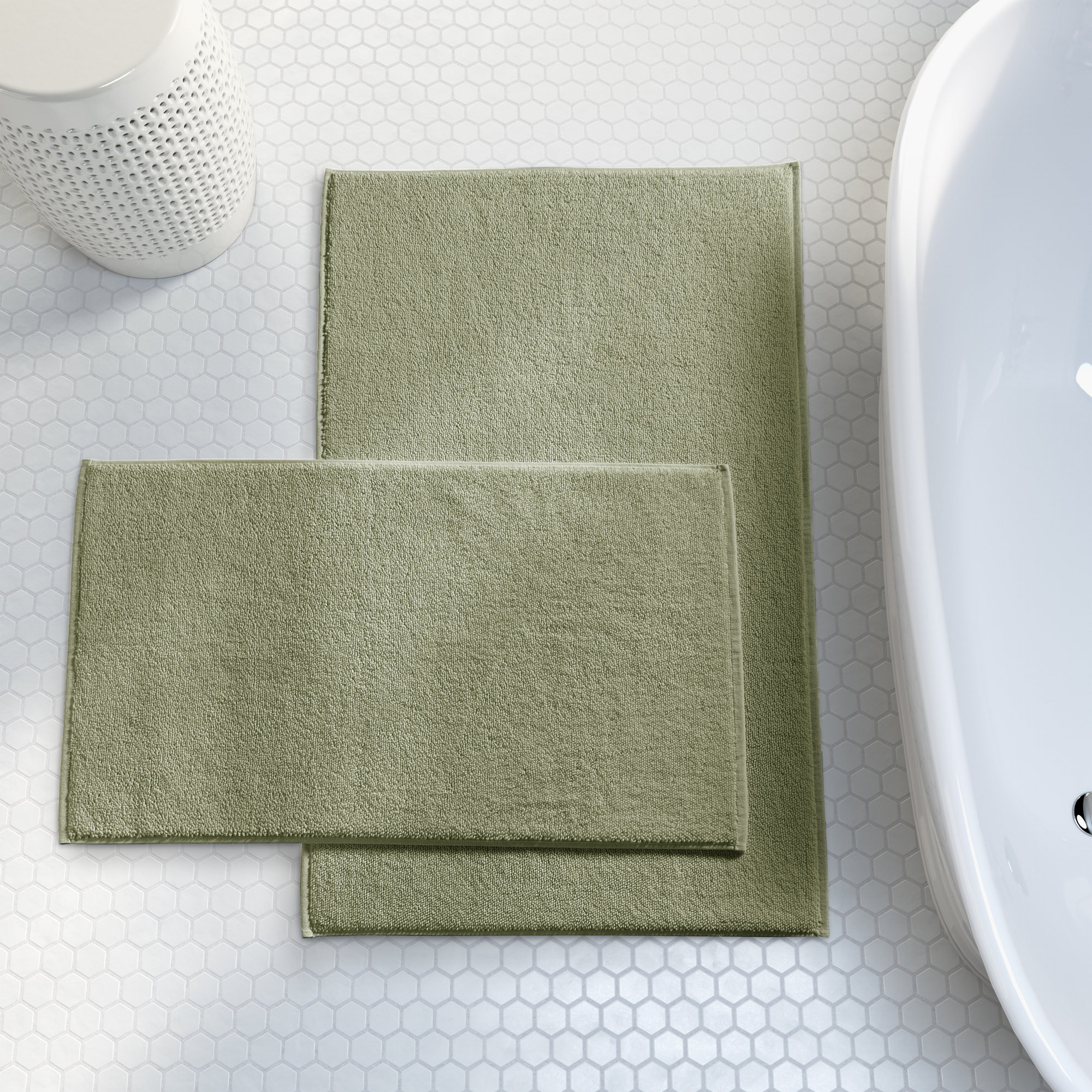 Linden - Bath Mat Bath Mat, Eucalyptus, 24" W x 40" L