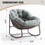 Fauteuil Papasan berçant surdimensionné pour patio-1856238040